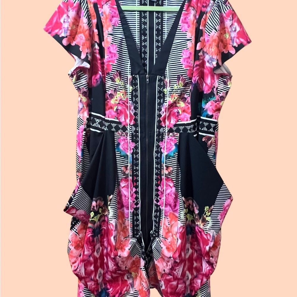 City Chic Zip Front Tunic Dress
